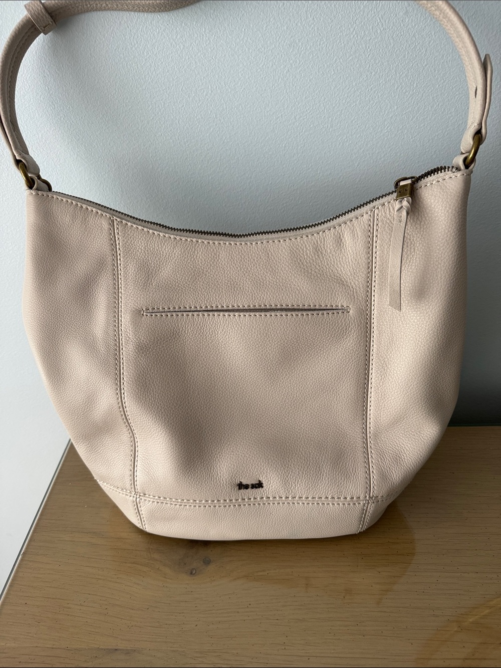 The Sak Soft Beige Shoulder Hobo Bag